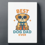 Plaque Photo Best Dog Dad Ever � Funny Father's Day Dog Shirt<br><div class="desc">Best Dog Dad Ever � Funny Father's Day Dog Shirt</div>