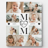 Plaque Photo Best Ever Mom Heart Custom Photo Collage Keepsake (Devant)