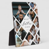 Plaque Photo Best Father Ever Modern Photo Collage Keepsake (Côté)