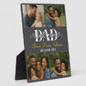 Plaque Photo Best Father Ever Personalized Photo Collage (Côté)