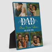 Plaque Photo Best Father Ever Personalized Photo Collage (Côté)