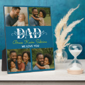 Plaque Photo Best Father Ever Personalized Photo Collage (Côté)