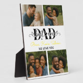 Plaque Photo Best Father Ever Personalized Photo Collage (Côté)