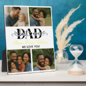 Plaque Photo Best Father Ever Personalized Photo Collage (Côté)