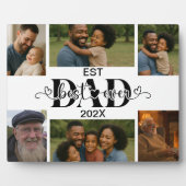 Plaque Photo Best Father Ever – Personalized Photo Collage (Devant)