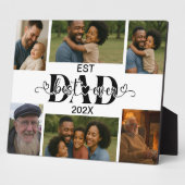 Plaque Photo Best Father Ever – Personalized Photo Collage (Côté)
