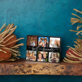 Plaque Photo Best Friends Bestie Photo Collage Script tendance (Côté)
