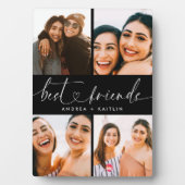 Plaque Photo Best Friends BFF Modern Elegant Heart Script Photo (Devant)