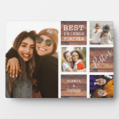 Plaque Photo Best Friends Forever 4 Photo Collage Rustique Wood (Devant)