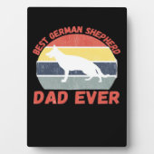 Plaque Photo Best German Shepherd dad ever quote Funny Shepherd (Devant)