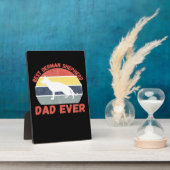 Plaque Photo Best German Shepherd dad ever quote Funny Shepherd (Côté)
