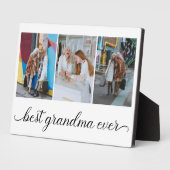 Plaque Photo Best Grandma Ever 3 Photo Collage (Côté)