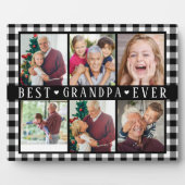 Plaque Photo Best Grandpa Ever Hearts Photo Collage Keepsake  (Devant)