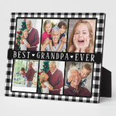 Plaque Photo Best Grandpa Ever Hearts Photo Collage Keepsake  (Côté)