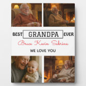 Plaque Photo Best Grandpa Ever Photo Collage (Devant)
