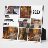 Plaque Photo Best Grandpa Ever Photo Collage and Custom Text (Côté)