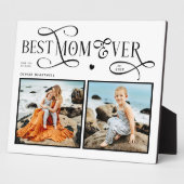 Plaque Photo  Best Mom Ever 2 Photos Heart Mothers Day Gifts (Côté)