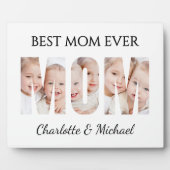 Plaque Photo Best Mom Ever 3 Photos Cutout Letters (Devant)