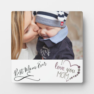 Plaque photo Best Mom Ever avec Easel