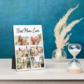 Plaque Photo Best Mom Ever Custom 6 Photo Collage (Côté)