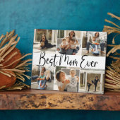 Plaque Photo "Best Mom Ever' Keepsaké 6 Photo Collage (Côté)