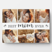 Plaque Photo Best Mom Ever Modern Photo Collage Personalized (Devant)