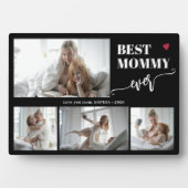 Plaque Photo Best mom ever photo collage black (Devant)