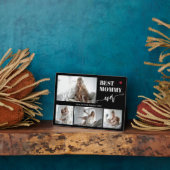 Plaque Photo Best mom ever photo collage black (Côté)