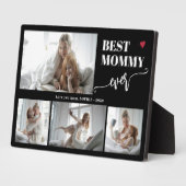 Plaque Photo Best mom ever photo collage black (Côté)