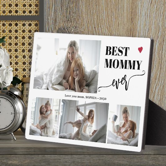 Plaque Photo Best mom ever photo collage keepsake