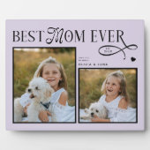 Plaque Photo Best Mom Ever Photo Heart Dog Mothers Day Gifts (Devant)