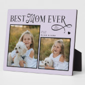 Plaque Photo Best Mom Ever Photo Heart Dog Mothers Day Gifts (Côté)