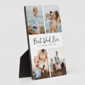 Plaque Photo Best Papa Ever Modern Script 4 Photo Collage (Côté)