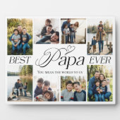 Plaque Photo Best Papa Ever Personalized Photo Collage keepsake (Devant)