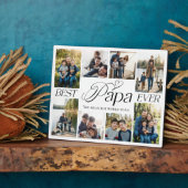 Plaque Photo Best Papa Ever Personalized Photo Collage keepsake (Côté)