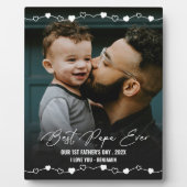 Plaque Photo Best Papa Ever Photo 1st Fathers Day (Devant)