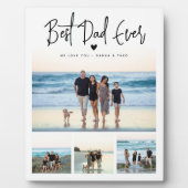 Plaque Photo Best Papa Ever Script 4x Collage photo (Devant)
