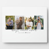 Plaque Photo Best Uncle Ever Modern Script 4 Photos Collage (Devant)