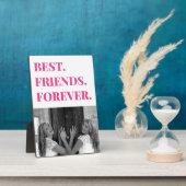 Plaque Photo Bestie BFF Meilleur Ami Rose Cute (Côté)