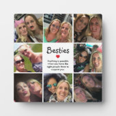 Plaque Photo Bestie Photo Collage | Citation sucrée (Devant)