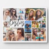 Plaque Photo Besties 11 Photo Collage Script moderne (Devant)