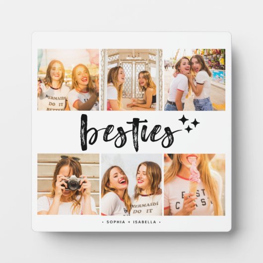Plaque Photo Besties Best Friends Photo Collage (Devant)