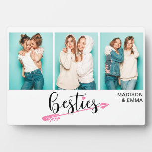 Plaque Photo Besties Best Friends Trois Photo Nom Personnalisé