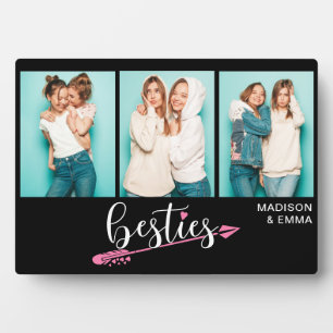 Plaque Photo Besties Best Friends Trois Photo Nom Personnalisé