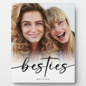 Plaque Photo Besties Calligraphie Noms de script Photo (Devant)