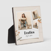 Plaque Photo BESTIES, Collage de photos et noms | BFF (Recto)