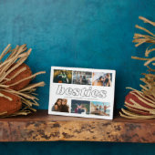 Plaque Photo Besties Meilleur ami Citation Collage photo (Côté)