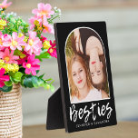 Plaque Photo Besties Photo Arch Cadre photo noir et blanc<br><div class="desc">Cadres photo personnalisées pour un cadeau spécial pour anniversaire,  vacances,  jour d'amitié.</div>