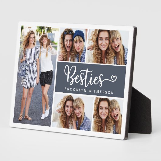 Plaque Photo Besties Photo Collage Best Friends (Côté)
