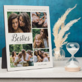 Plaque Photo Besties Photo Collage Meilleur Amitié Citation (Côté)